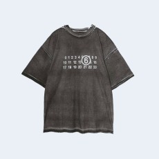 메종 마르지엘라 MM6 모티프 투톤 워싱 티셔츠